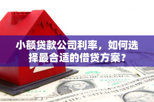 香山小额贷款公司利率，如何选择最合适的借贷方案？